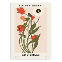 Affiche 30x40 Cm - Flower Market Amsterdam - Nktn - Wall Editions