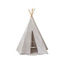 Tente Tipi Gris Pigeon Lin Naturel - Moi Mili