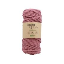Corde De Coton Recyclé Macramé Anchor Crafty - 250gr - Anchor 122 Rose Vintage