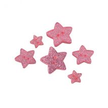 Lot De 3 Boutons Étoile Pailleté Rose - My mercerie