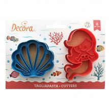 Emportes Pièces Sirène Et Coquillage - Decoraparty