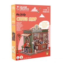 Vitrine Bois 3d - Coffee Shop - Graine Creative
