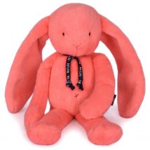 Peluche Lapin Méloé Corail Acidulé 37 Cm - Mailou