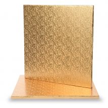 1 Plateau À Gâteau Carré Or (30 Cm) - MODECOR
