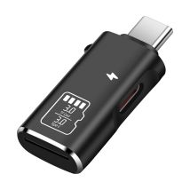 Linq Lecteur De Carte Micro-sd Vers Usb-c Transfert 5 Gbps Avec Recharge Usb-c 10w Noir