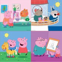 4 Puzzles Progressifs : Peppa Le Cochon / Pig 12 - 16 - 20 - 25 Piéces - Educa - 16817 - Educa