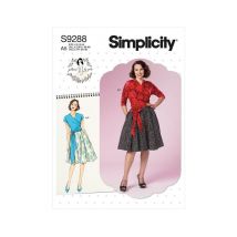 Patron Simplicity 9288 - Ensemble Femme, Top Portefeuille Et Jupe Évasée Du 34 Au 50 (fr) Taille N°fr 42-50