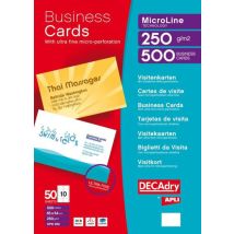 500 Cartes Visite Blanches 250g.85x54 - Apli