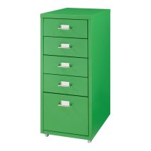 Caisson De Bureau Armoire Meuble De Rangement À Roulettes Avec 5 Tiroirs - Helloshop26 Le Choix, Autrement !