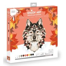 Enjoy Art - Peinture Par Numéros 30x30cm Loup - Enjoy Art