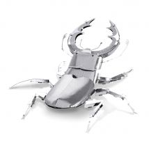 Metalearth Insectes: Coléoptère 7.3x5.8x1.7cm, Maquette 3d En Métal Avec 1 Feuille, Sur Carte 12x17cm, 14+ - Metal Earth