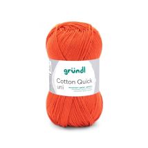 Fil À Tricoter Cotton Quick Uni - Gründl - Ppsc - Certifié Oeko-tex 153 Orange