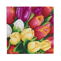 Crystal Art Kit Tableau Broderie Diamant 30x30cm Tulipes - Crystal Art