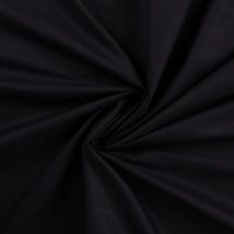 Tissu Coton Satiné Uni Noir - Au Mètre - Craftine