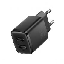 Baseus Chargeur Secteur Double Sortie Usb-a 10,5w Compact Noir