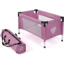 Lit De Voyage Pour Poupées Jean Rose - Bayer Chic 2000