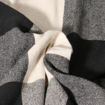 Toile De Coton Big Celestin Noir Sur Fond Blanc Cassé - Au Mètre - Craftine