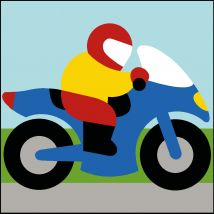 Kit Canevas Soudan Moto 20x20 Cm - Margot