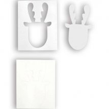 Carte Double Shaker Renne Carte À Paillette 14cm - Megacrea DIY