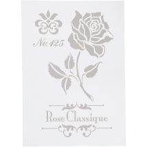 Pochoir A4 Rose - 1 Pce - Viva Decor
