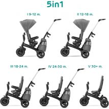 Tricycle Evolutif Gris Easytwist - Confort Et Sécurité Pour Enfants De 9 Mois À 5 Ans - Kidkraft
