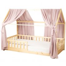 Set Double Ciel De Lit Cabane En Gaze De Coton Duo - Sevira Kids