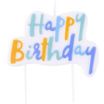 Bougie - Happy Birthday Bleu Pastel - Pme