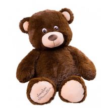Peluche Géante Ours Augustin Chocolat 70cm - Made In France - Pioupiou et Merveilles