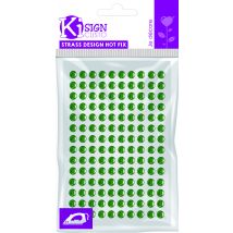 Strass Thermocollant Tissu Ø 3mm Vert 140 Pièces - Ki Sign