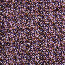 Tissu Satin De Coton Digital Marquis Sur Fond Violet - Au Mètre - Craftine