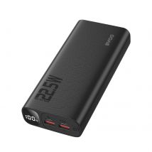 Bwoo Batterie Externe 20000mah Avec 2 Usb + Usb-c Écran Led Compact Noir