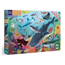 Love Of Sharks 100 Piece Puzzle - Eeboo
