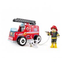 Camion De Pompiers En Bois - Hape - Rouge