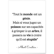 Affiche Albert Einstein : 'tout Le Monde...' | A3 : 29,7x42cm - L'afficherie