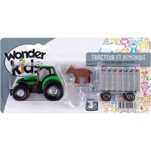 Tracteur Métal + Remorque Assortiment - Wonderkids