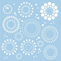 Pochoir, Cercles, 30x30 Cm, 1 Pce - Rayher