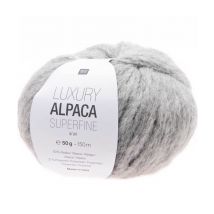 Fil De Laine À Tricoter Luxury Alpaca Superfine Aran - Rico Design 03 Gris