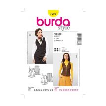 Patron Burda 7769 - Gilet Femme Du 40 Au 60 Taille N°fr 38-58
