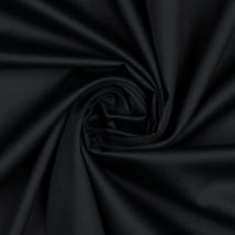 Tissu Satin De Coton Uni Noir - Craftine