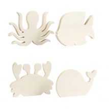 Animaux Marins En Bois À Décorer 16 Cm - Creotime