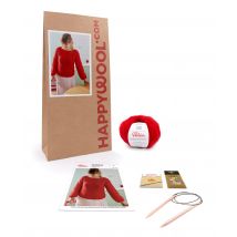 Kit Tricot Pull Femme Drucila Rouge 34/36 - Phildar