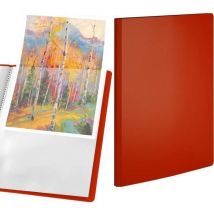 Porte-vues A4 - Classeur De Présentation Premium Rouge Au Format A4 Avec 30 Pochettes - En Polypropylène Durable- - Acropaq - Acropaq