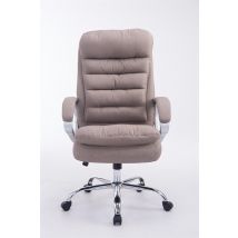 Chaise De Bureau Big Vancouver En Tissu Taupe - Ovegna