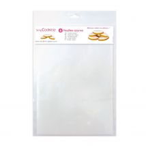 12 Feuilles Azyme Blanches A4 Pour Pâtisserie - Scrapcooking