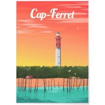 Affiche Ville Cap-ferret | A3 : 29,7x42cm - L'afficherie