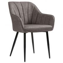 Chaise De Salle À Manger Fauteuil Siège Rembourrée Avec Accoudoirs Revêtement En - - PAS DE MARQUE -