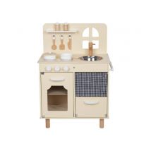 Cuisine En Bois Avec Four Beige - EliNeli