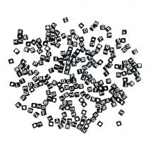 Perles Plastiques À Lettres, Noir, 5x5mm, 40g - Rayher