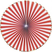 Set 3 Eventails Rouge/blanc/or - Annikids