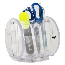 Pot À Crayons - Plastique - Rotatif - 6 Compartiments - Carpentras - Ki Sign